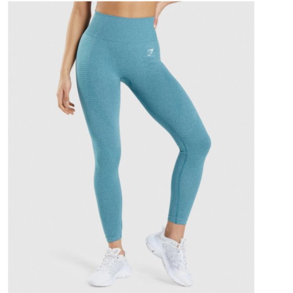 Gymshark Pants - Gymshark Vital Seamless 2.0 Leggings in Tahoe Teal Marl Size S NWT
